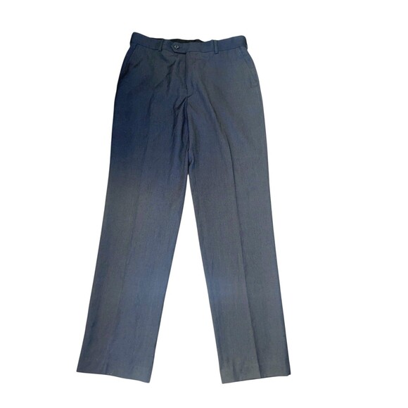 NWT George Men's Pants 34x32 Flat Front Classic Fit Gray Dress Slacks Trousers - Picture 1 of 3